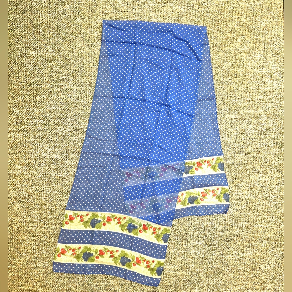 Anthropologie "Spring Fever" Micro Dot Silk Oblong Scarf